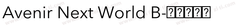 Avenir Next World B字体转换